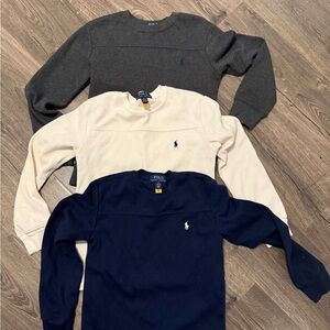 Boys Ralph Lauren long sleeve waffle knit shirt bundle